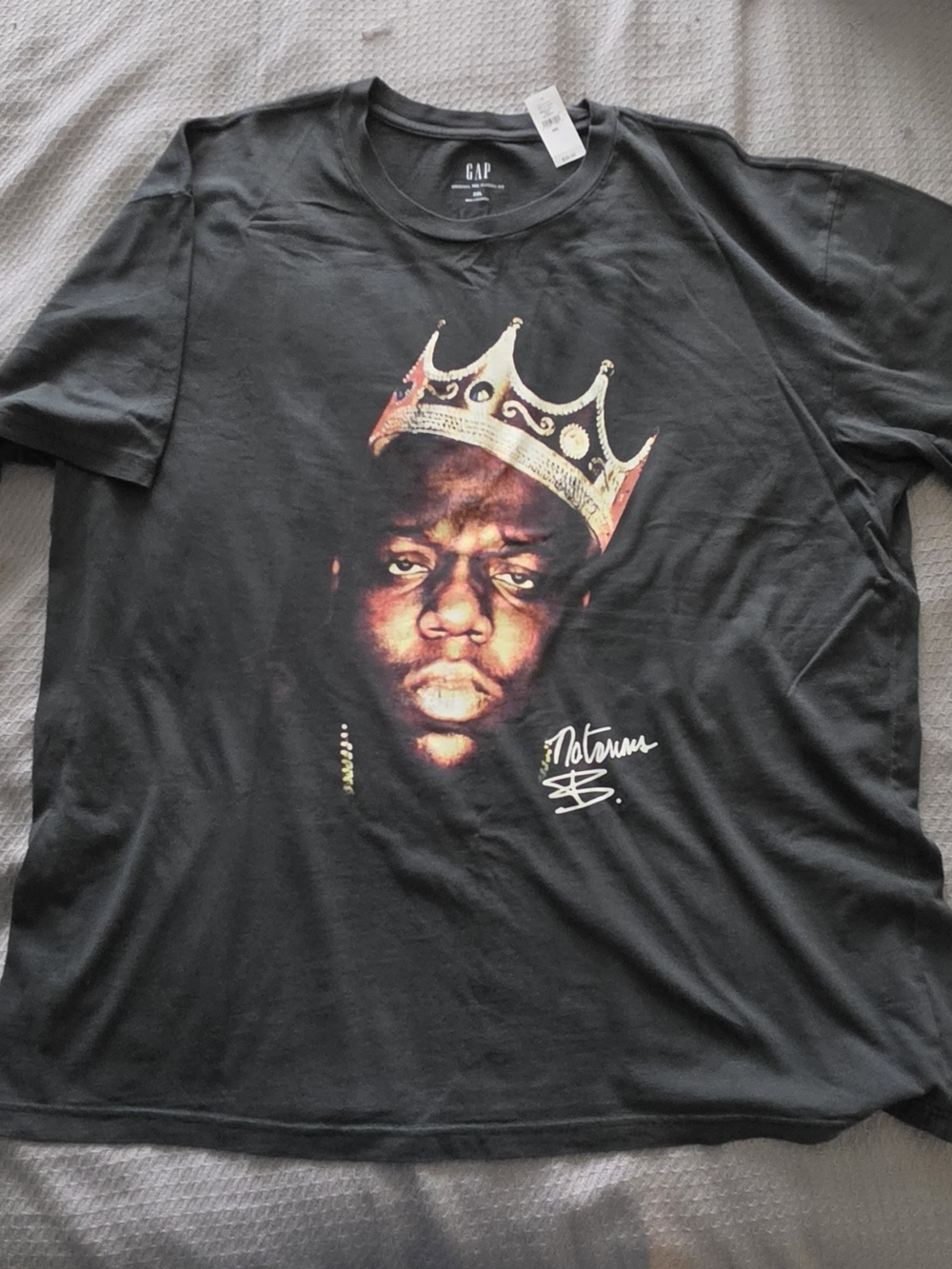 GAP Men’s Black Graphic Crew Neck T-Shirt Notorious Big Brooklyn